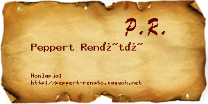 Peppert Renátó névjegykártya
